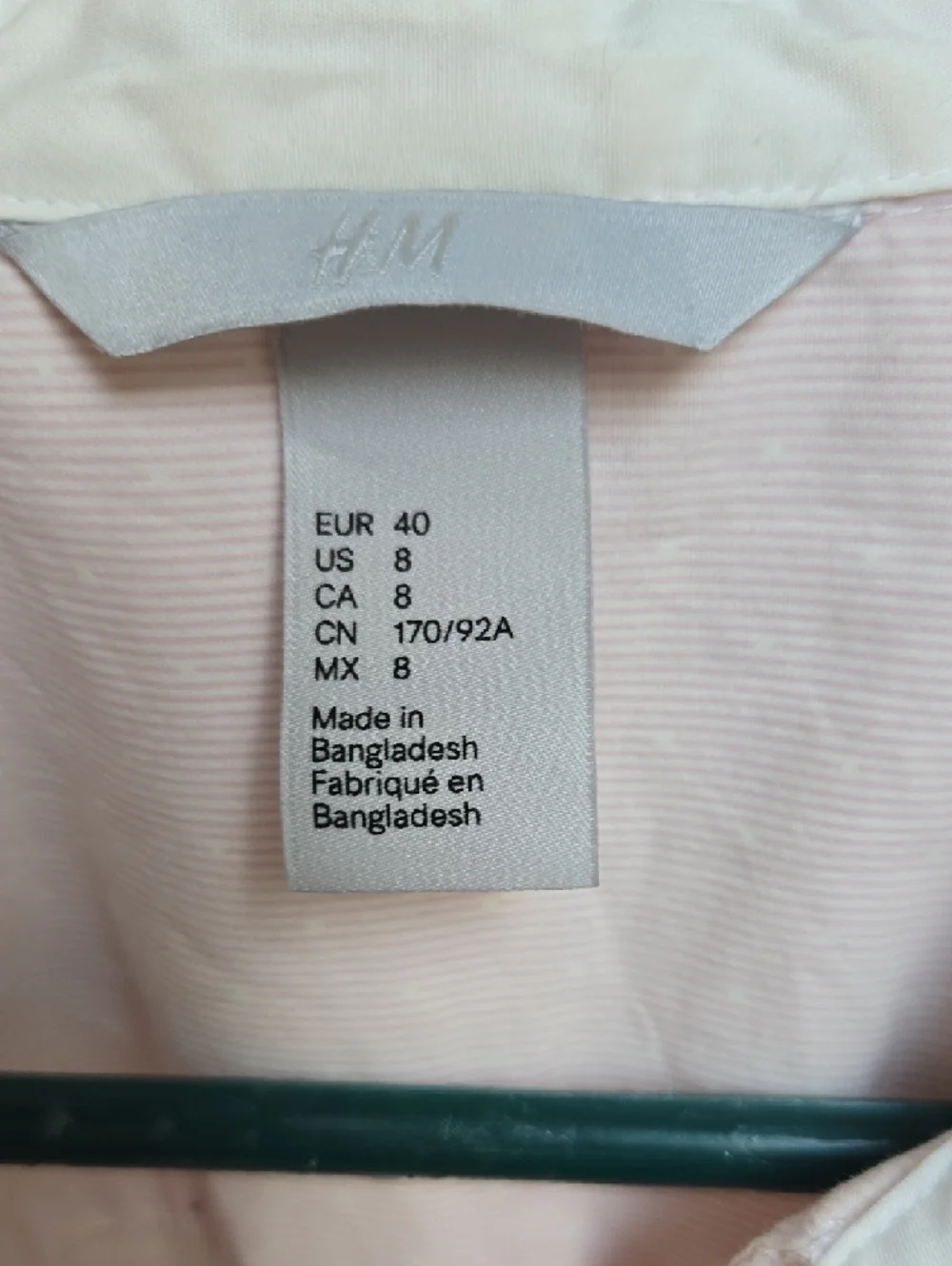 H&M Women's Light Pink Cotton Button-Down Shirt US size 8 - Picture 2 of 6